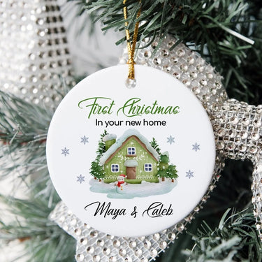 Custom New Home Christmas Bauble - Ceramic Keepsake - Festive Housewarming Gift - DENMARY